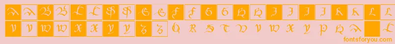 Mkancellerescacaps Font – Orange Fonts on Pink Background