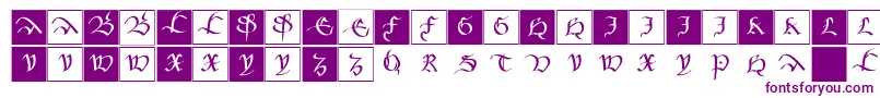 Mkancellerescacaps Font – Purple Fonts on White Background