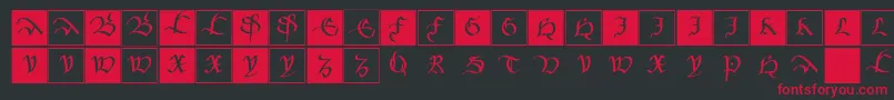 Mkancellerescacaps Font – Red Fonts on Black Background