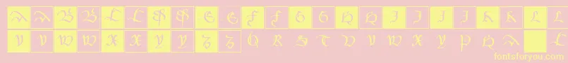 Mkancellerescacaps Font – Yellow Fonts on Pink Background