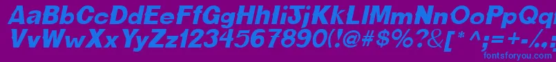 フォントCactussskItalic – 紫色の背景に青い文字