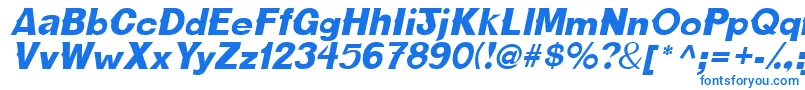 フォントCactussskItalic – 白い背景に青い文字