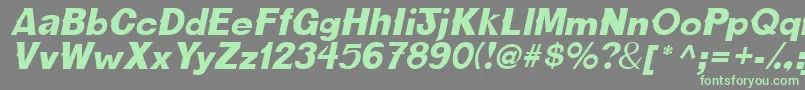 Шрифт CactussskItalic – зелёные шрифты на сером фоне