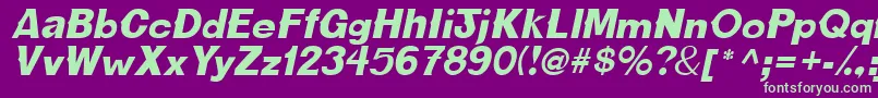 フォントCactussskItalic – 紫の背景に緑のフォント