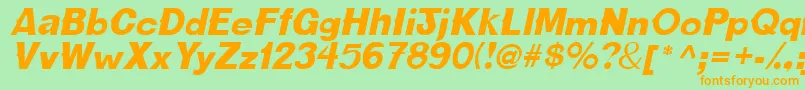 CactussskItalic Font – Orange Fonts on Green Background