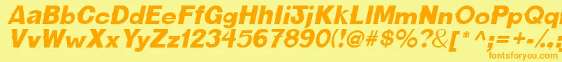 CactussskItalic Font – Orange Fonts on Yellow Background