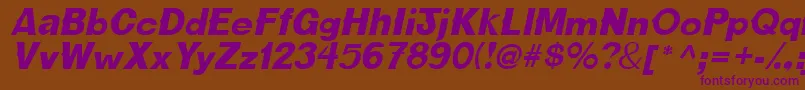 フォントCactussskItalic – 紫色のフォント、茶色の背景