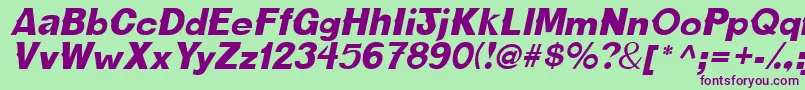 フォントCactussskItalic – 緑の背景に紫のフォント