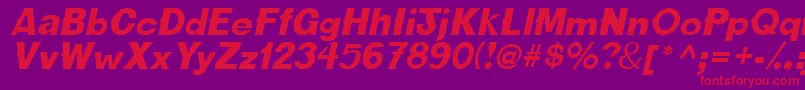 CactussskItalic Font – Red Fonts on Purple Background