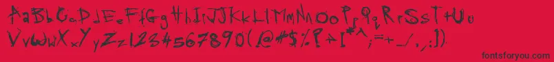 More about Skratchythespook Font Skratchythespook Font – Black Fonts on Red Background