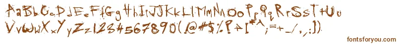 Skratchythespook Font – Brown Fonts on White Background