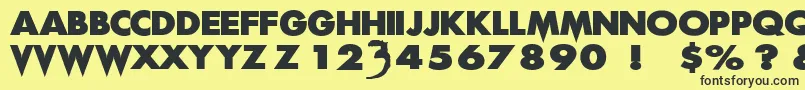 ScreamReal Font – Black Fonts on Yellow Background