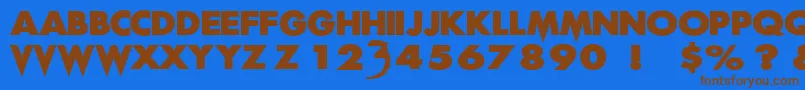 ScreamReal Font – Brown Fonts on Blue Background
