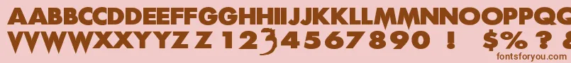 フォントScreamReal – ピンクの背景に茶色のフォント