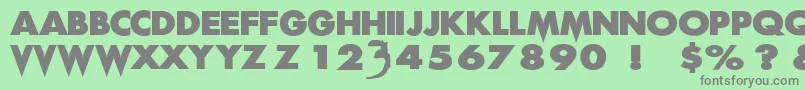 フォントScreamReal – 緑の背景に灰色の文字