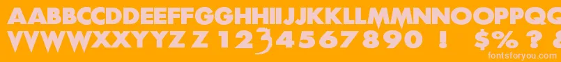 ScreamReal Font – Pink Fonts on Orange Background