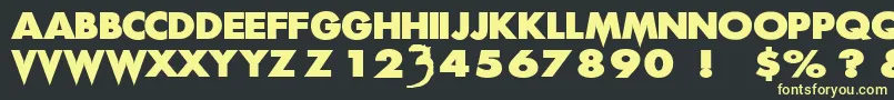 ScreamReal Font – Yellow Fonts on Black Background