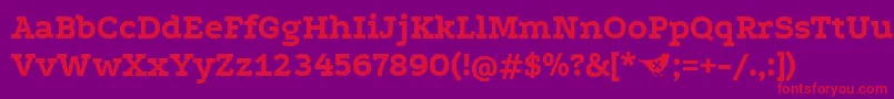 PodkovaBold Font – Red Fonts on Purple Background