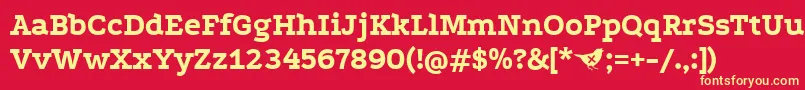 PodkovaBold Font – Yellow Fonts on Red Background