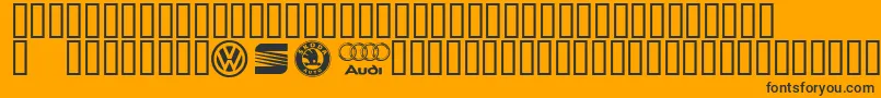 Konzernlogos Font – Black Fonts on Orange Background