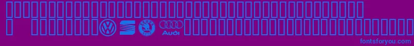 Konzernlogos Font – Blue Fonts on Purple Background