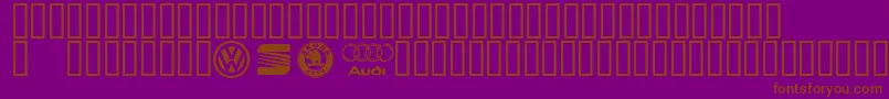 Konzernlogos Font – Brown Fonts on Purple Background