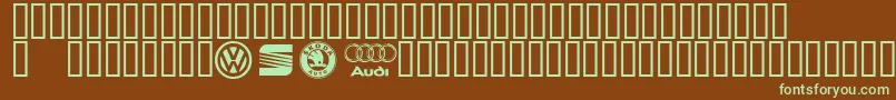 Konzernlogos Font – Green Fonts on Brown Background