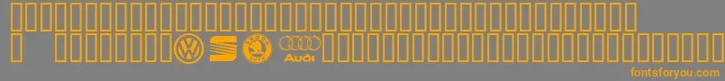 Konzernlogos Font – Orange Fonts on Gray Background