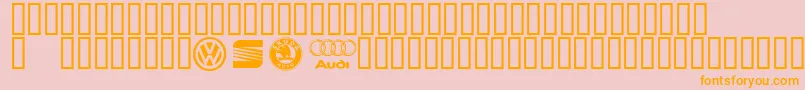 Konzernlogos Font – Orange Fonts on Pink Background