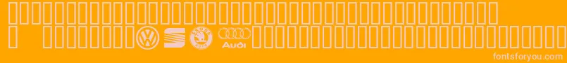 Konzernlogos Font – Pink Fonts on Orange Background