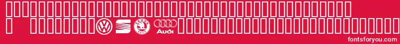 Konzernlogos Font – White Fonts on Red Background