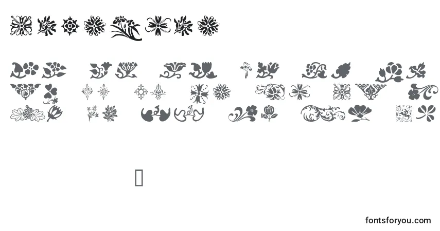 Schriftart Printorn – Alphabet, Zahlen, spezielle Symbole