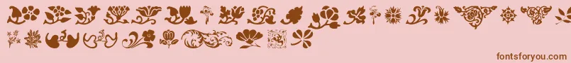 Printorn Font – Brown Fonts on Pink Background