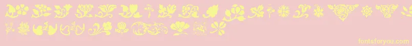 Printorn Font – Yellow Fonts on Pink Background