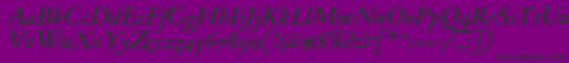 JannonantosfBolditalic Font – Black Fonts on Purple Background