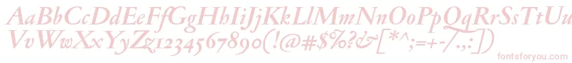 JannonantosfBolditalic Font – Pink Fonts on White Background