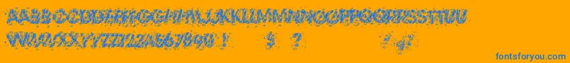 fuente TheThrillOfTheKill – Fuentes Azules Sobre Fondo Naranja