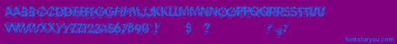 TheThrillOfTheKill Font – Blue Fonts on Purple Background