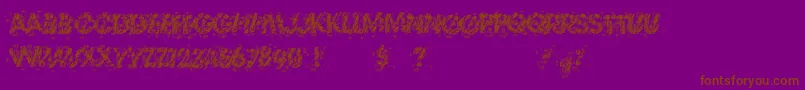 TheThrillOfTheKill Font – Brown Fonts on Purple Background