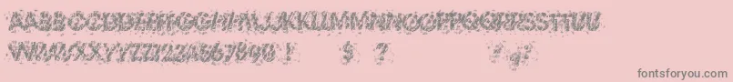 TheThrillOfTheKill-Schriftart – Graue Schriften auf rosa Hintergrund