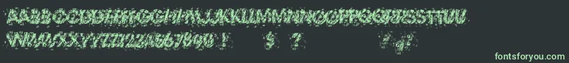 TheThrillOfTheKill Font – Green Fonts on Black Background