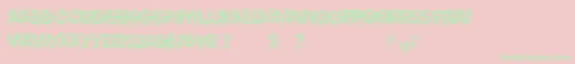 TheThrillOfTheKill Font – Green Fonts on Pink Background