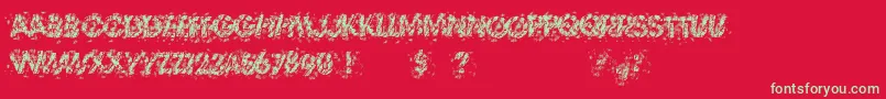 Шрифт TheThrillOfTheKill – зелёные шрифты на красном фоне
