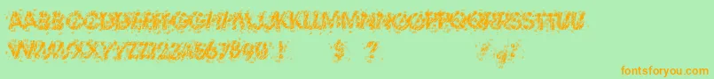 fuente TheThrillOfTheKill – Fuentes Naranjas Sobre Fondo Verde