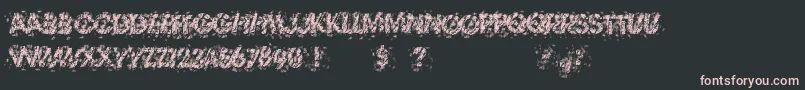 TheThrillOfTheKill Font – Pink Fonts on Black Background