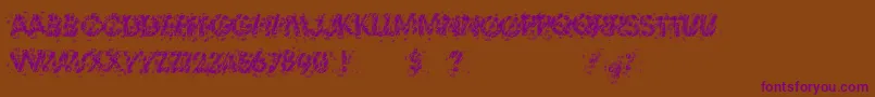 TheThrillOfTheKill Font – Purple Fonts on Brown Background