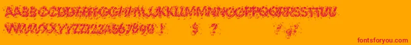 fuente TheThrillOfTheKill – Fuentes Rojas Sobre Fondo Naranja