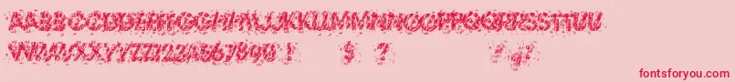 TheThrillOfTheKill Font – Red Fonts on Pink Background