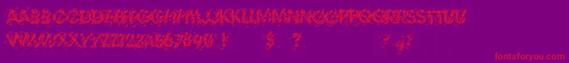 TheThrillOfTheKill-fontti – punaiset fontit violetilla taustalla