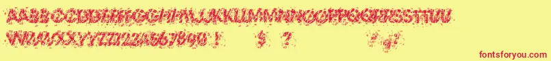 TheThrillOfTheKill Font – Red Fonts on Yellow Background